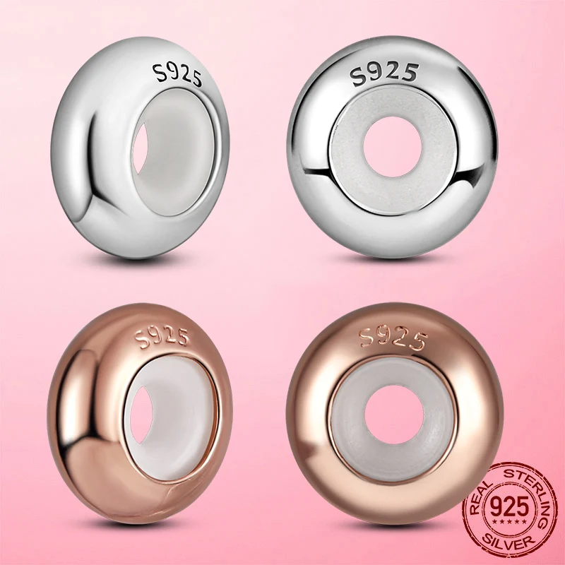 Силиконовые бусины-разделители серебро 925 пробы и золото силиконовые проставки