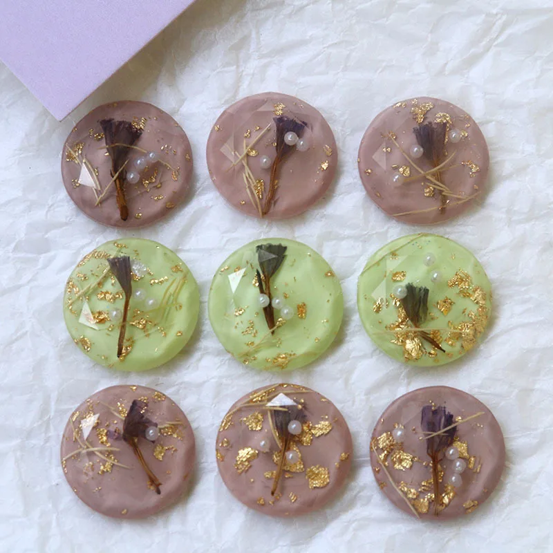 

5 шт., зеркальная Золотая фольга с плоской задней стороной