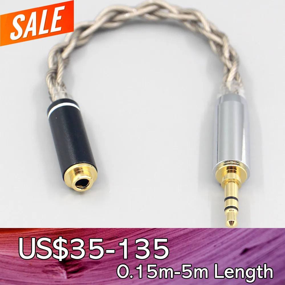 

99% Pure Silver + Graphene Silver Plated Shield Earphone Cable For 3.5mm xlr 6.5 2.5mm male 4.4mm to 3.5mm female IFI DAC Zen