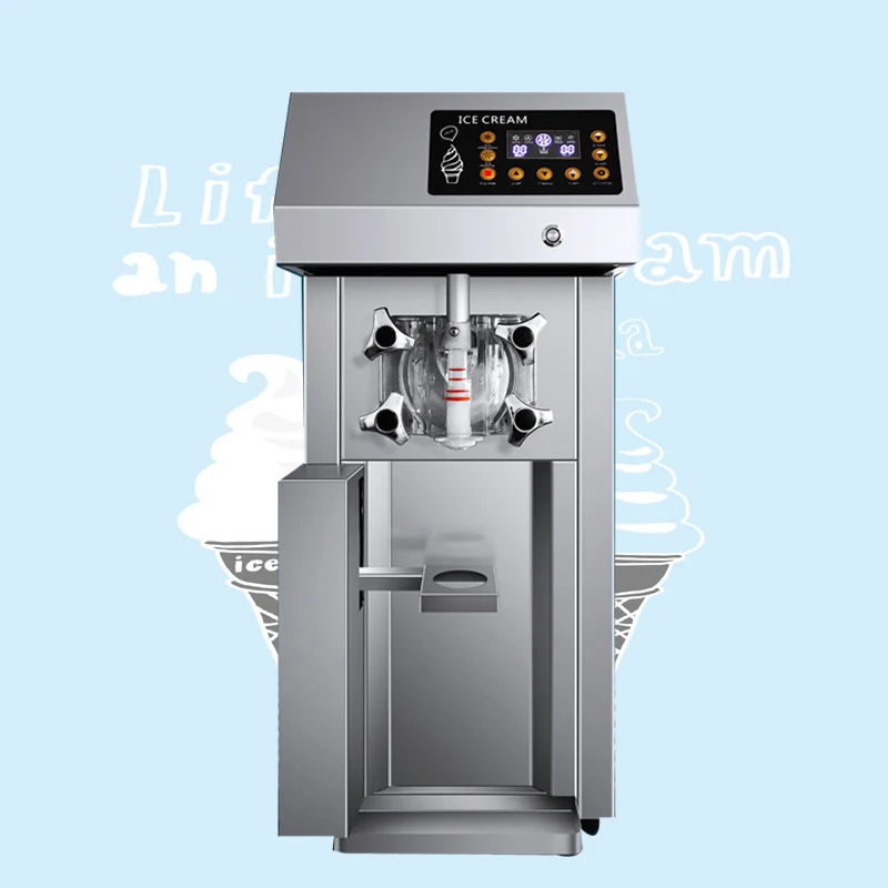 

Single Head Ice Cream Machine For Milk Tea Shop Cold Drink Shop Restaurant Sundae Ice Cream Maker With Pre-Cooling System