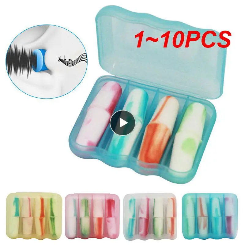 

1~10PCS Soft Earplug Sleep Noise Prevention Mute Earplugs Study Sleeping Sound Insulation Snore Noise Reduction Improve Sleep