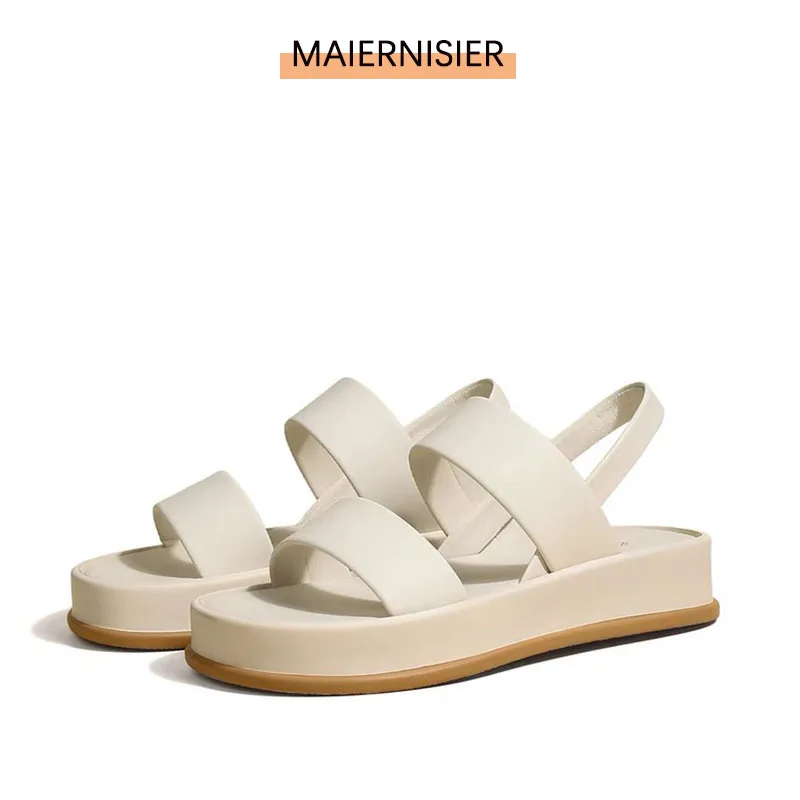 Sandals Ladies Summer New 2022 Brand Design Fashion Leather Shoes Women  Casual Comfort Flat Platform Shoes Women | Обувь | АлиЭкспресс