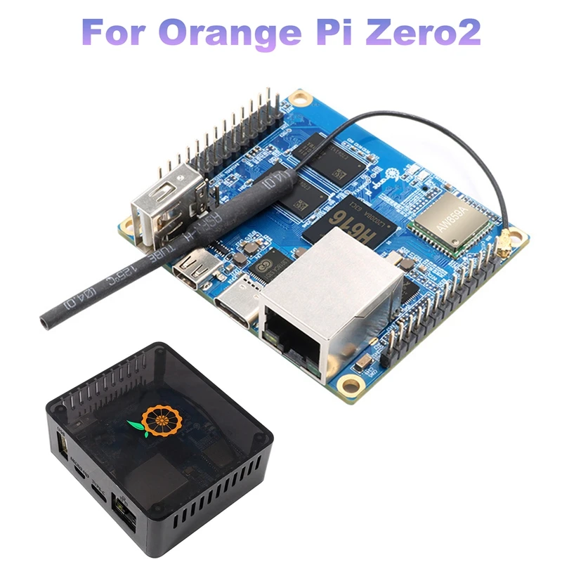 

Для Orange Pi Zero2 макетная плата + чехол 1 ГБ DDR3 ОЗУ Allwinner H616 Gigabit LAN Wifi BT5.0 работает Android Linux