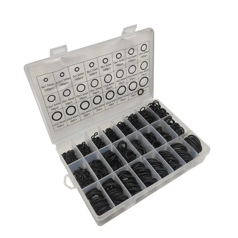 

1200 шт. резиновое уплотнительное кольцо, набор в ассортименте, 24 размера, устойчивая к высоким температурам, Нитриловая Резина, водонепроницаемая уплотнительная прокладка, шайба, Новинка