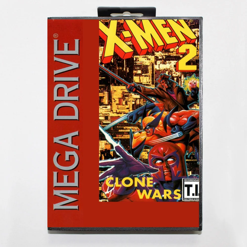 Фото Новое поступление X-Men 2 Clone Wars MD Game Card 16-битный BR чехол для Sega Megadrive Genesis Картридж для игровой консоли №1