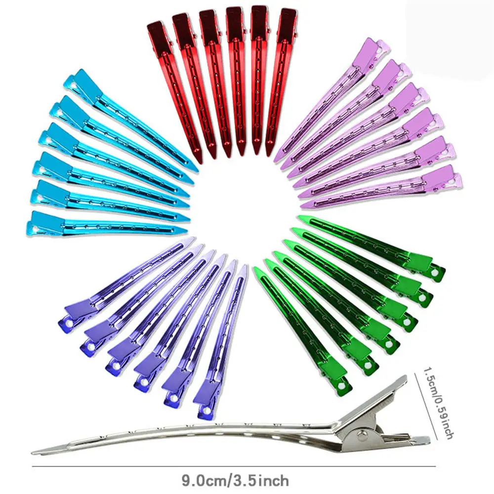 

Women Seamless Metal Hairpins Barrettes Girls Fixed Bangs Duckbill Clips Professional Hairdressing Headwear Hair Styling Tools