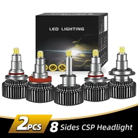 2pcs h7 car led headlights bulb 8000lm h1 h4 9005 9006 9012 h11 headlight high brightness 6500k high low beam car lamp accessori