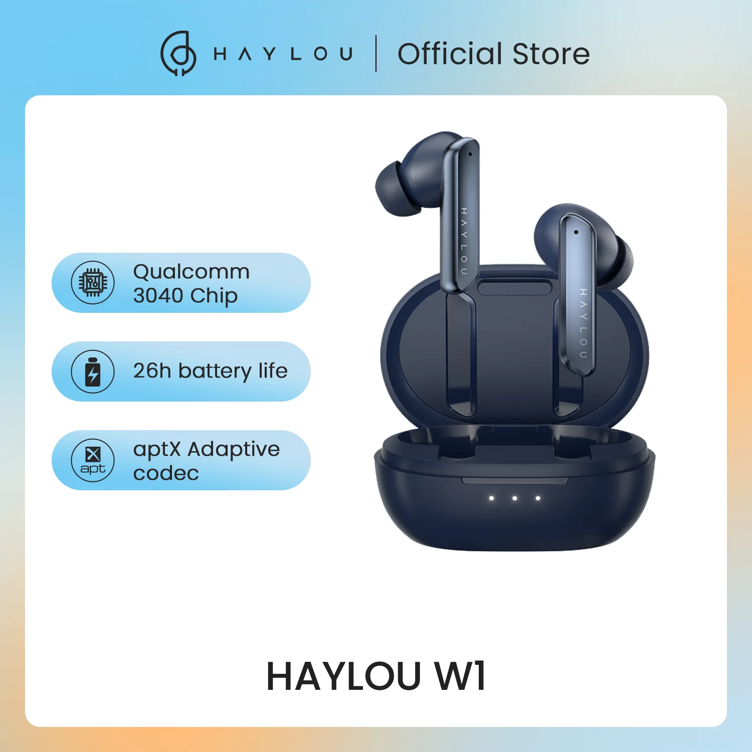 

HAYLOU W1 QCC 3040 Bluetooth 5.2 Earphones,Apt-X/AAC Moving iron + Moving coil Sound Wireless Earphones