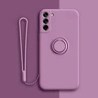 Роскошный силиконовый чехол для Samsung Galaxy S21 S20 FE Ultra S10 S9 S8 Plus Note 10 9 S9 A50 A70 A51 A71 A52, чехлы с кольцом-держателем