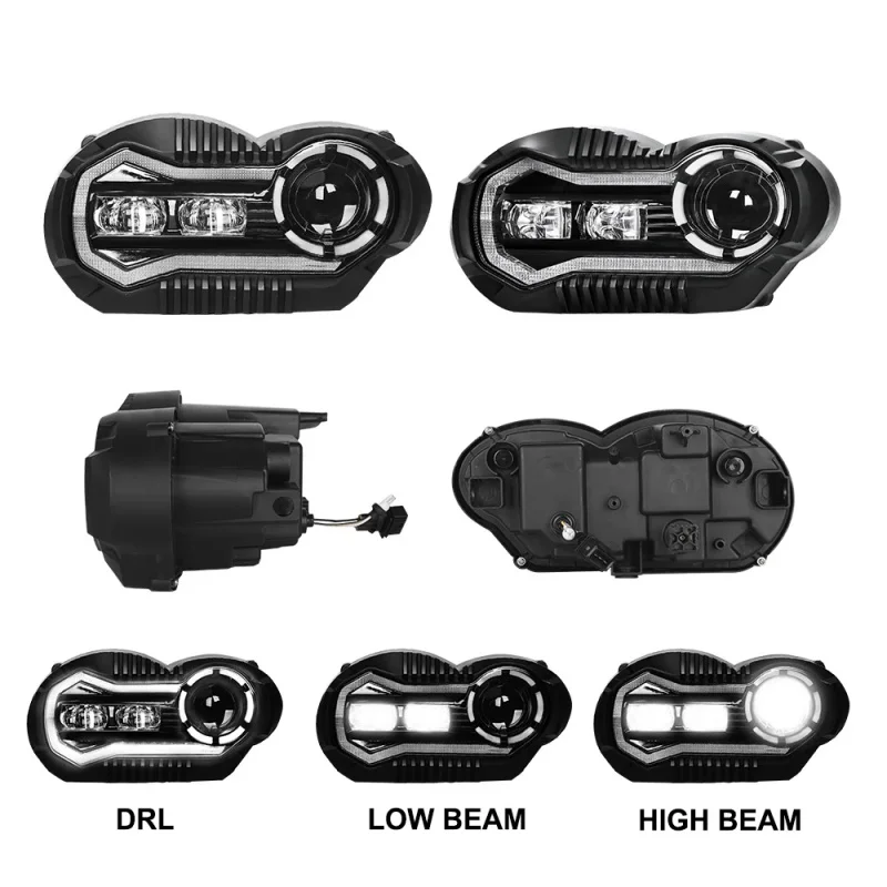 Фото Светодиодная фара E-Mark для мотоцикла с дальним/ближним светом и ДХО для BMW R1200GS 2004-2012 Adventure 2005-2013 №3