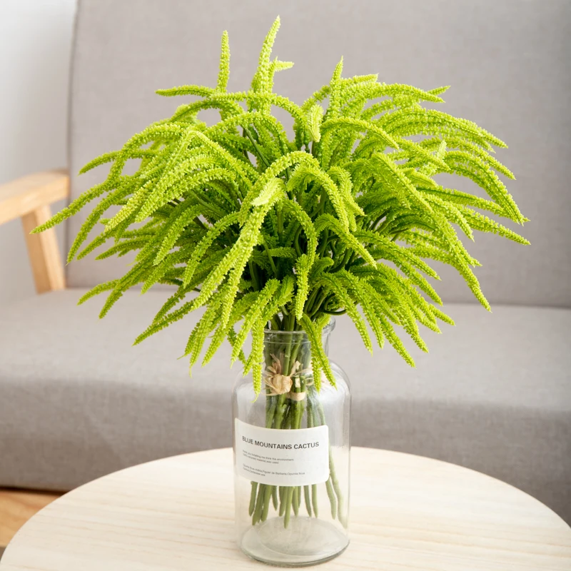

37cm Simulation Green Plant Leaves Lover Grass Artificial Eucalyptus Branches Home Room Decoration Mimosa Wedding Party Supplies