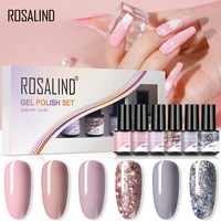 rosalind 7ml gel nail polish set 2468pcs glitter gel polish for manicure uv hybrid varnish semi permanent nail polish set