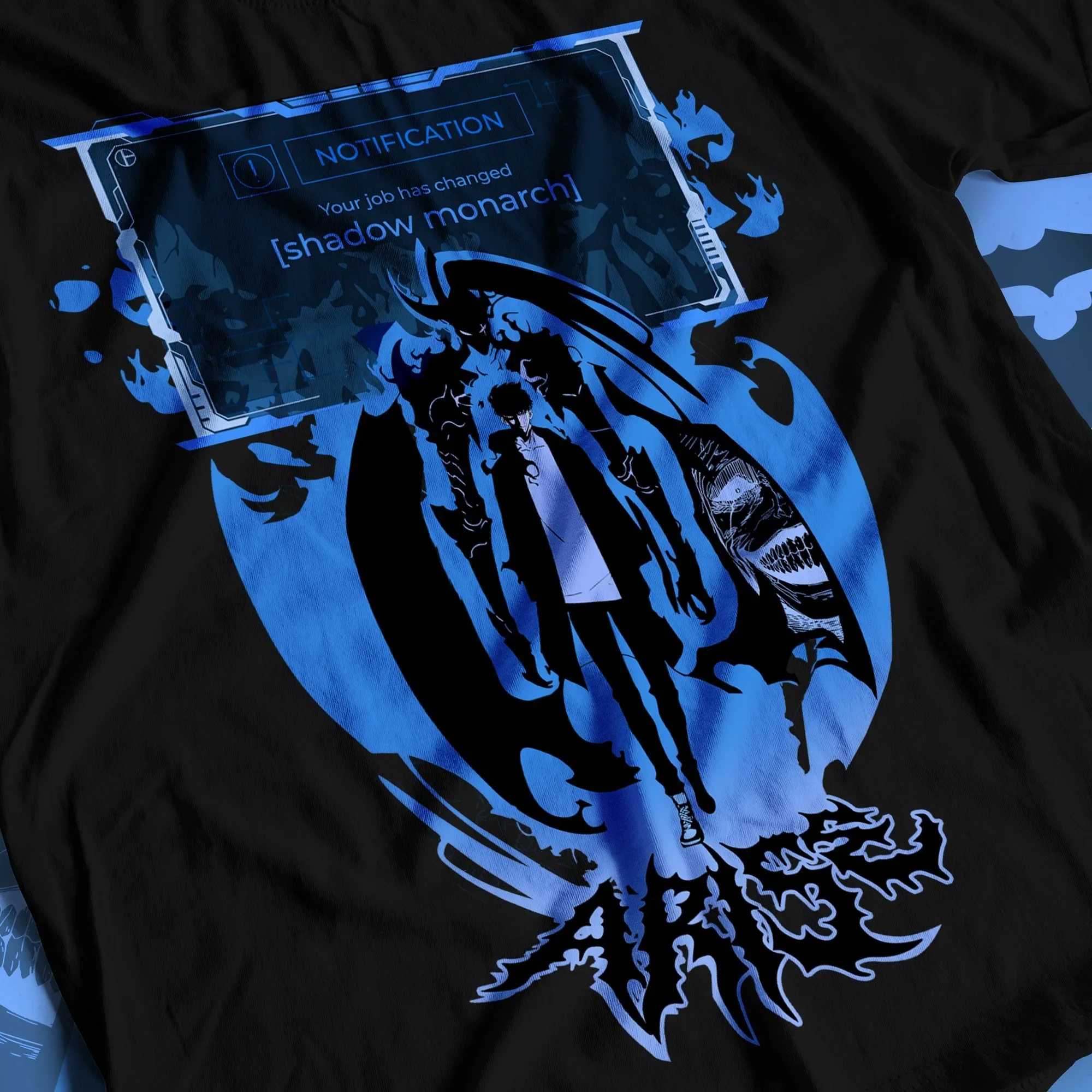 Футболка соло нивелир Sung Jinwoo ужас Манга черный подарки рубашка все размеры