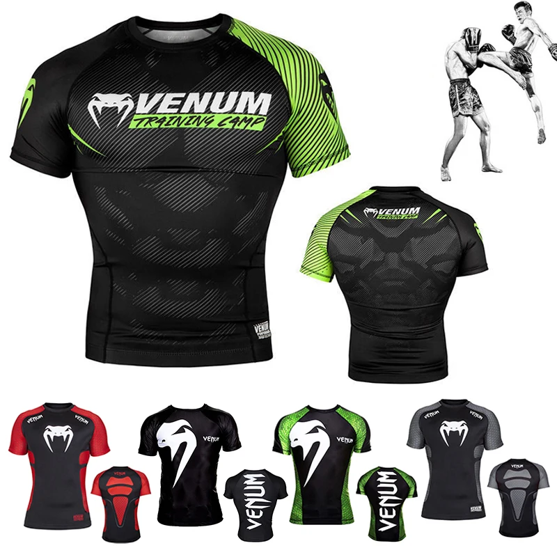 

Mma Men Breathable Compression Boxing Jersey Viper Muay Thai Outfit Nine Jiu Jitsu Rashguard Kickboxing Sweatshirt Wrestling Fre