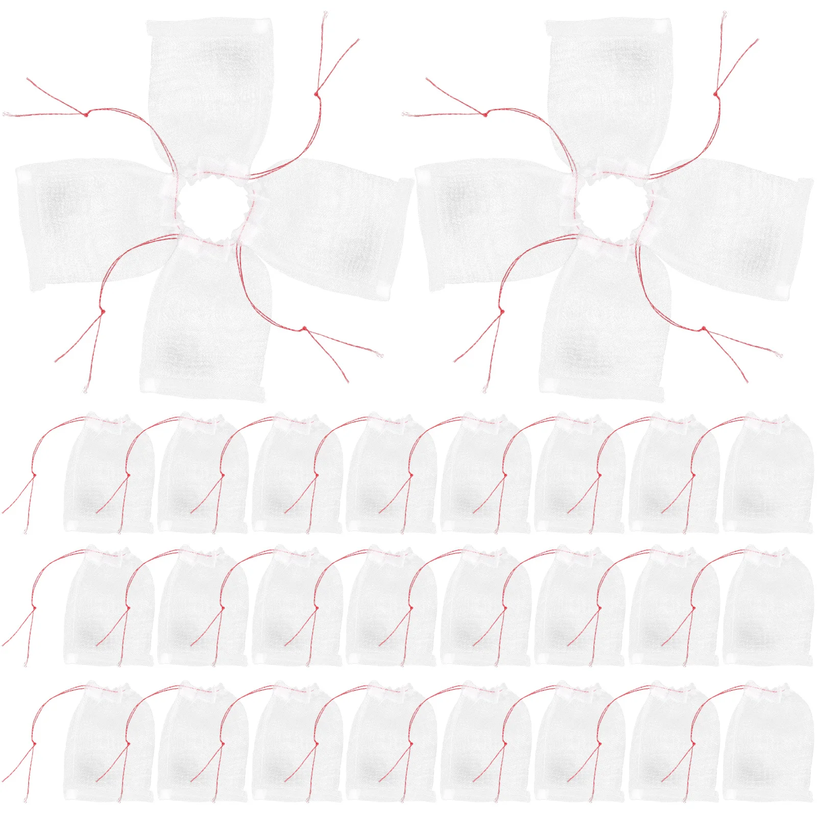 

50Pcs Nylon Fruit Bag Fruit Fresh Produce Protector Fruit Protection Netting for Fruit Trees