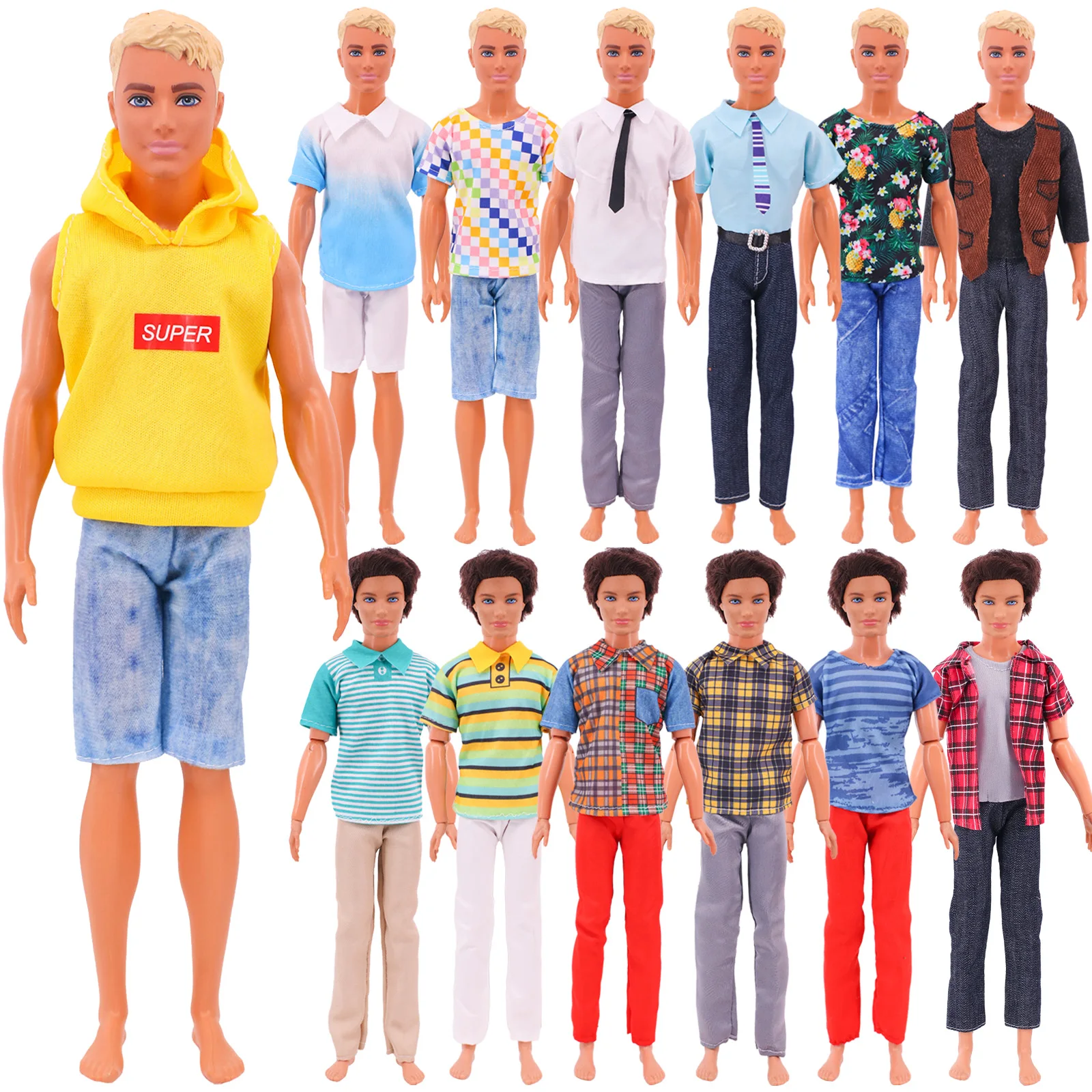 

Newest Fashion 30Cm Ken Doll Clothes Accessories Variety Of Top Pants Barbiees Lover Boyfriend Play House Best Birthday Gifts