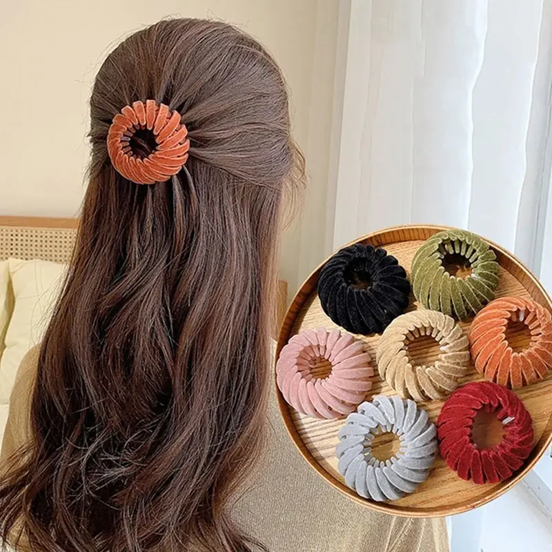 

1PC Women Hair Claws Horsetail Buckle Bird Nest Expanding Headband Lazy Man Hair Curler Hair Accessories Clips Snap Headwear