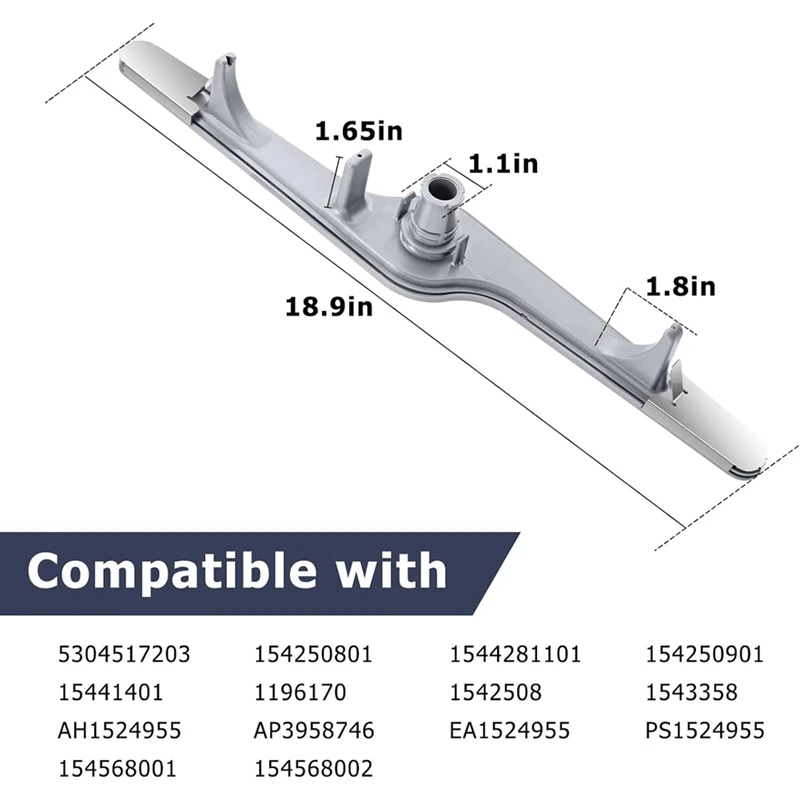 154568002 Нижний распылительный рычаг посудомоечной машины для Electrolux Frigidaire 154568001