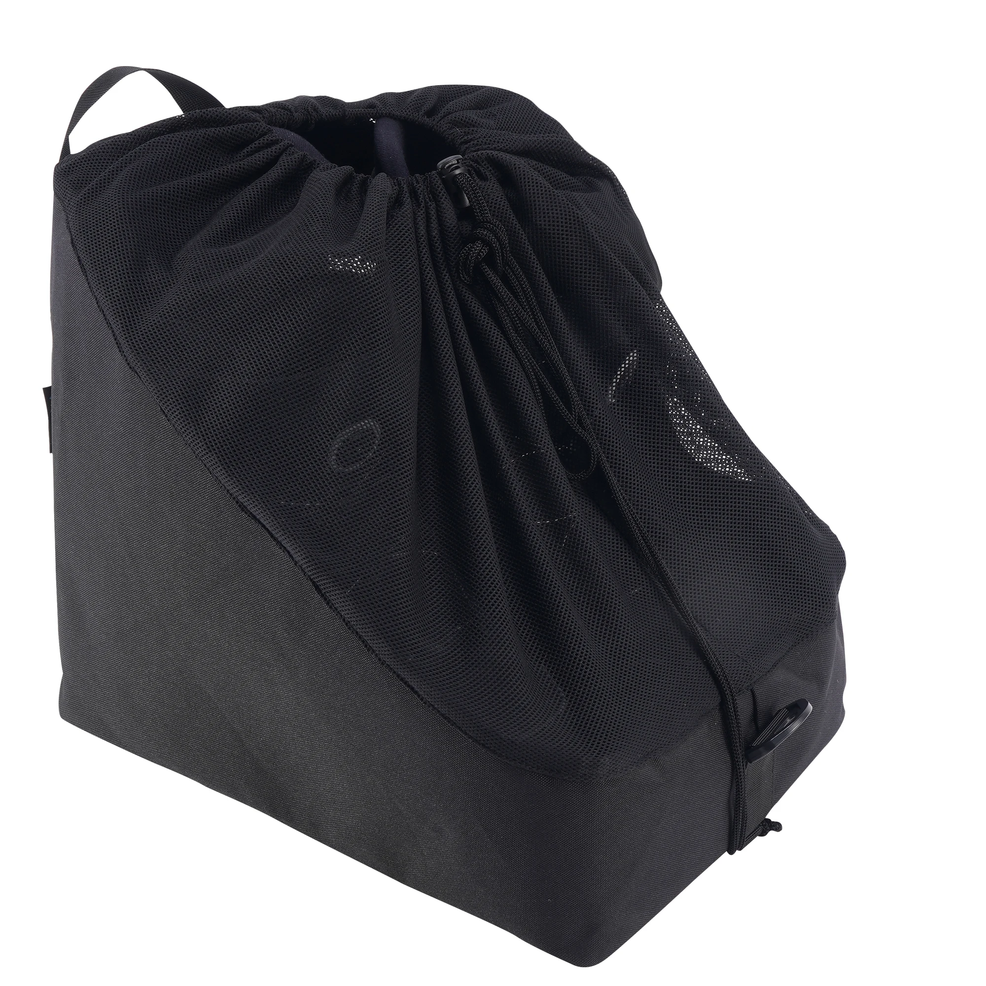 Черная сумка для хранения роликовых коньков спортивной лыжной обуви на открытом