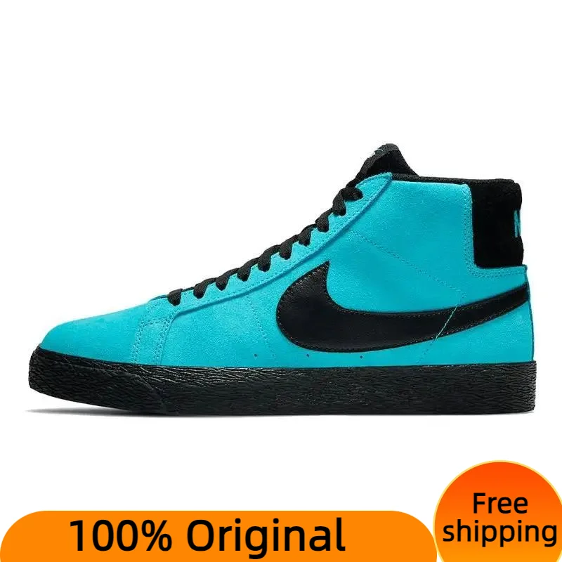 Кроссовки Nike SB Zoom Blazer Mid балтийские синие кроссовки 864349-400