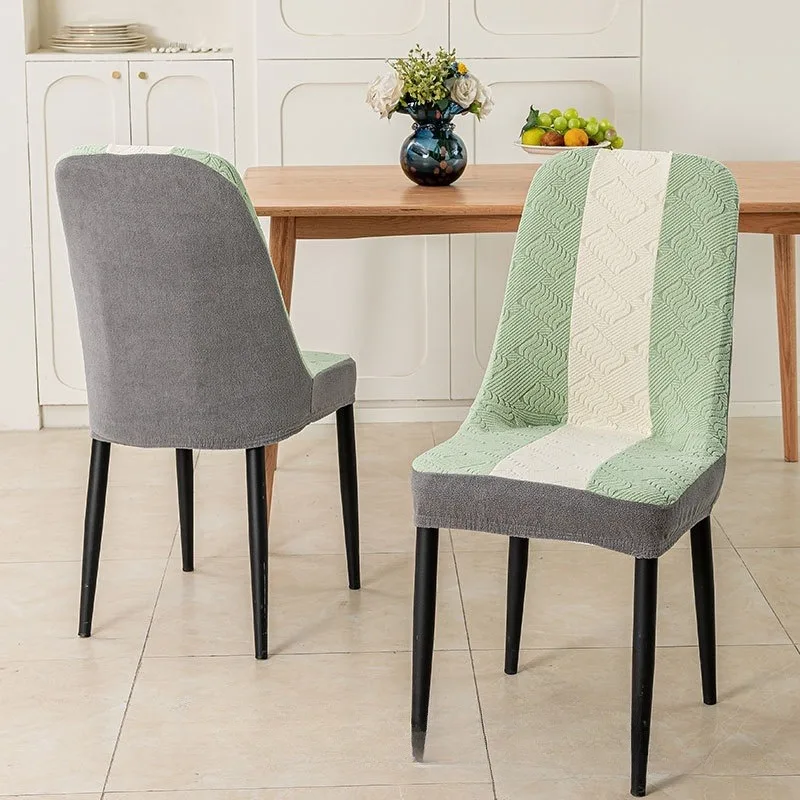 1/2/4/6 шт. жаккардовый чехол на стул с изогнутой спинкой, все включено, моющиеся чехлы на обеденный стул, чехол на сиденье для отеля, банкета, свадьбы