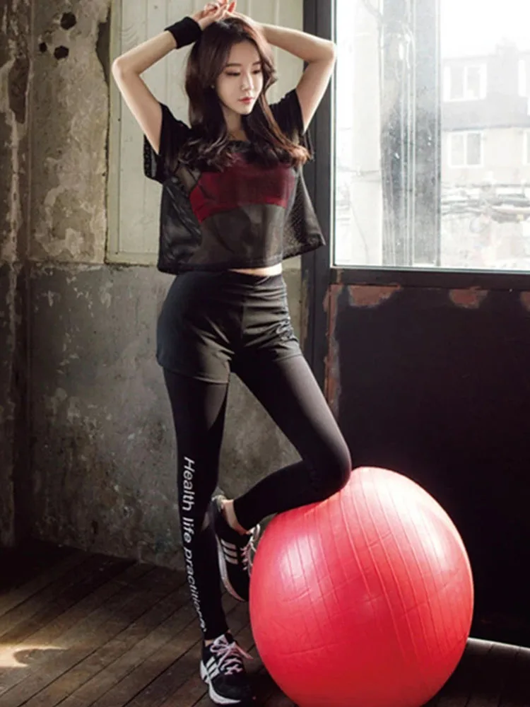 Женская сексуальная сетчатая рубашка для йоги быстросохнущая спортивная