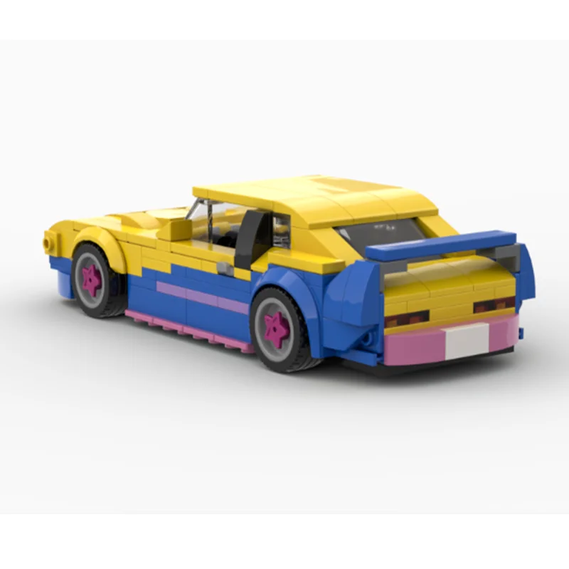 Конструктор MOC автомобиль скоростной Чемпион 1983 ретро сделай сам детские