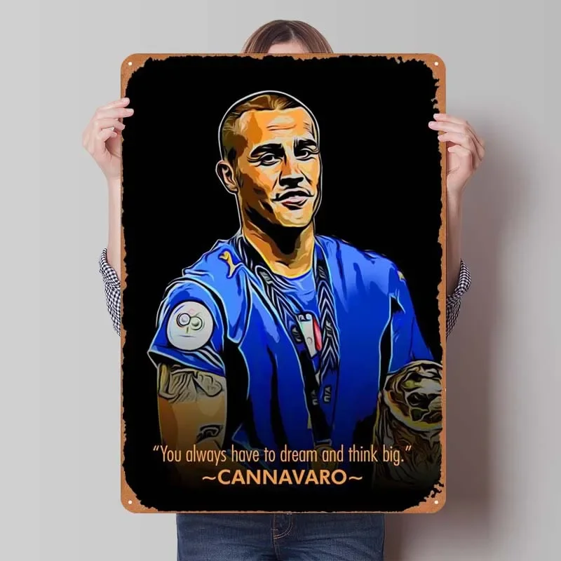 Знак Fabio Cannavaro спортивный металлический постер украшение для игровой комнаты