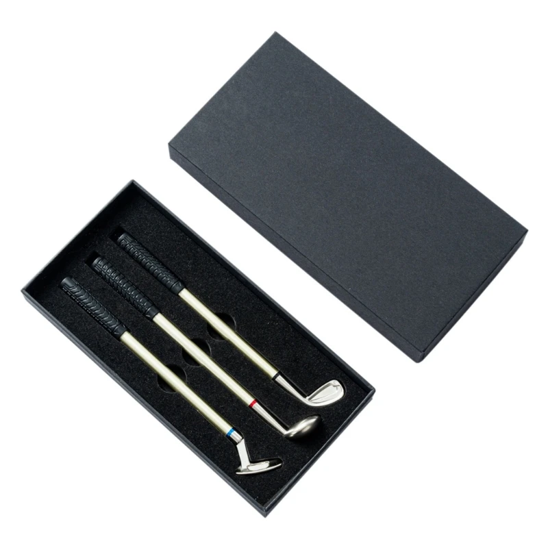 Ballpoint Pen Set Mini Golf Clubs Pens 0.7mm Refill Metal Ballpoint Pen Perfect Gift For Golf Fans And Office Use
