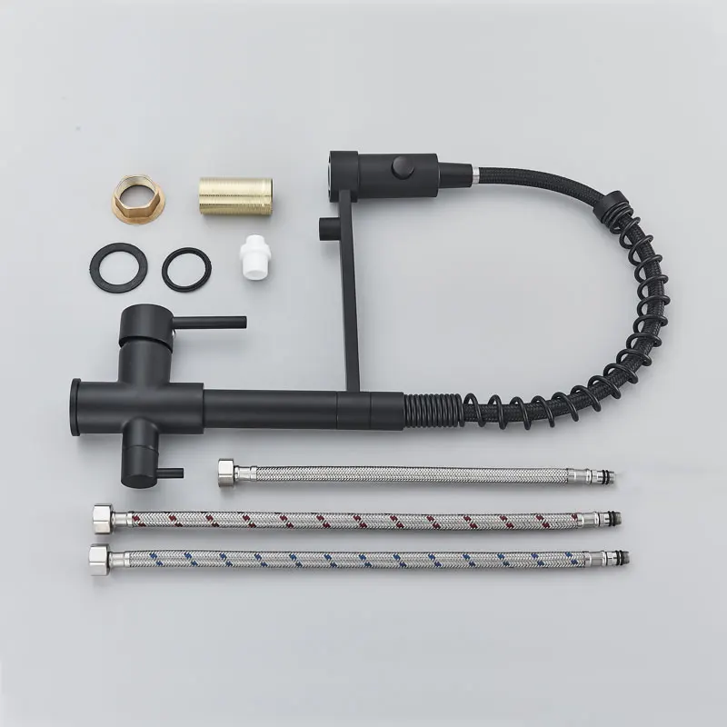 Кухонный смеситель с фильтром смесители для кухни двойным носиком 360 градусов