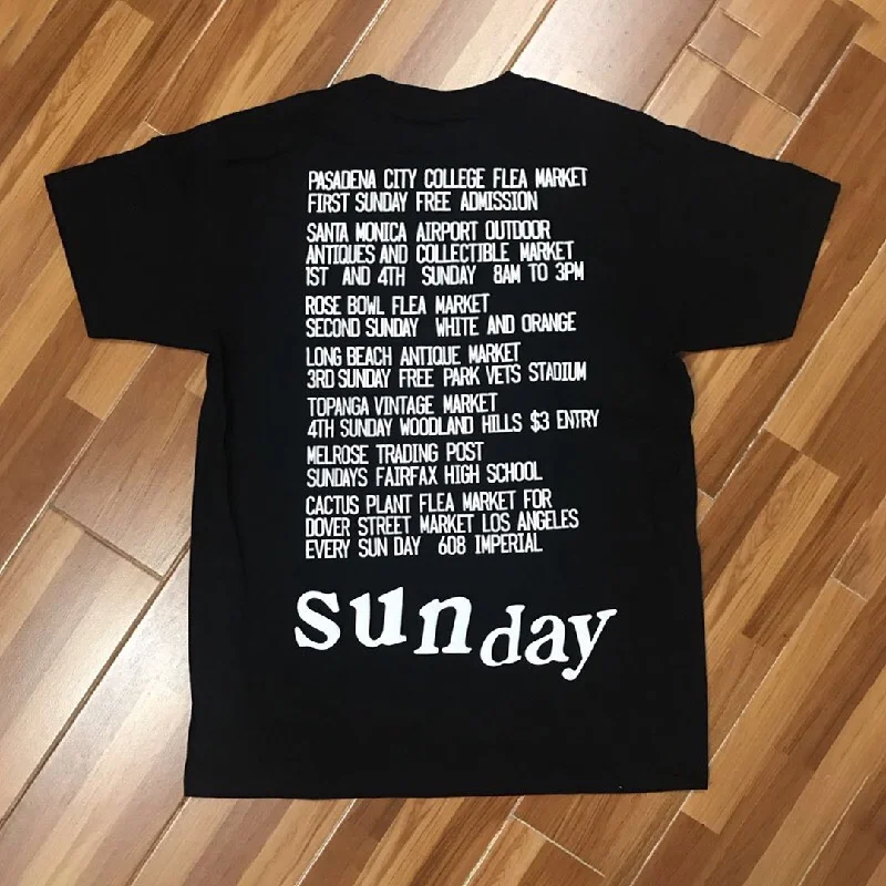 Футболка Мужская/женская оверсайз тенниска с 3D принтом в воскресенье и блошиные