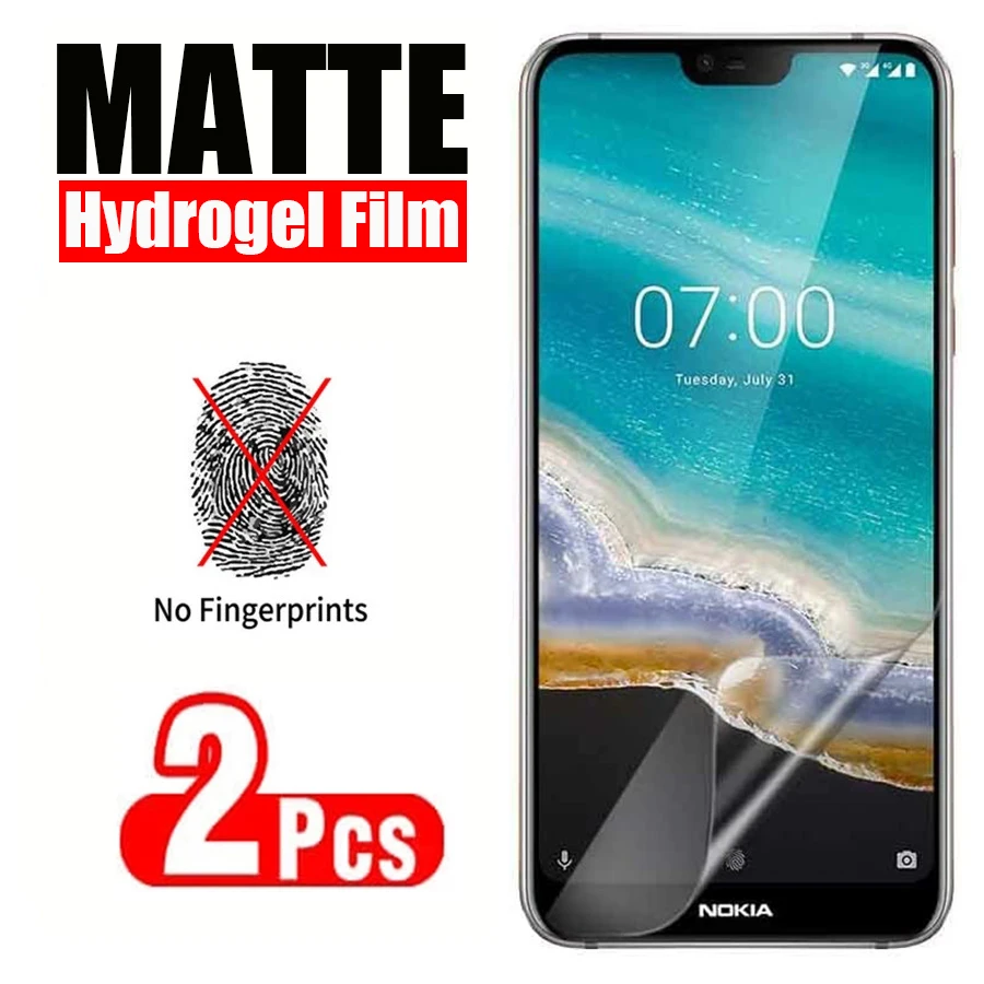 

2Pcs Matte Hydrogel Film For Nokia 3 5 6 7 8 Frosted Screen Protector for Nokia 7 plus 6.2 6.1 5.1 Plus 3.1 7.2 Protective film