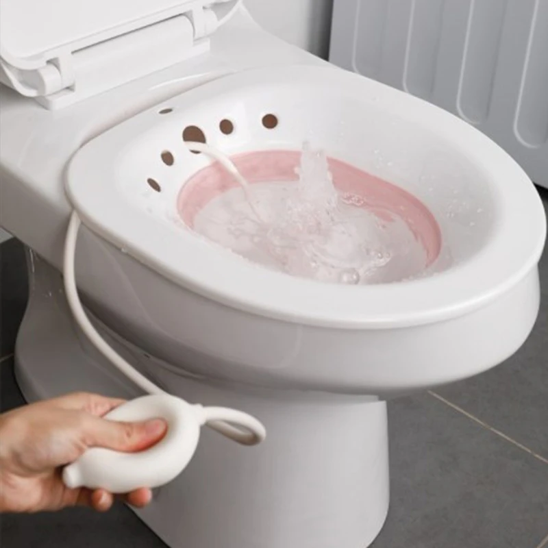 

Folding Toilet Sitz Bath Bidet Flusher Special Wash Basin Hip Cleaning Soaking Bathtub for Pregnant Women Hemorrhoid Patient