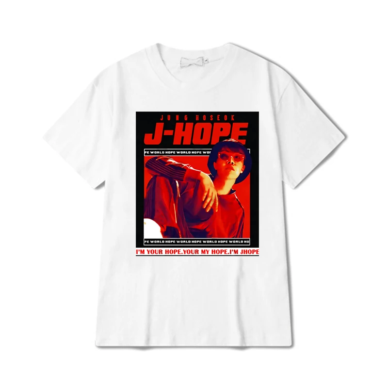 Крутая женская футболка с надписью Kpop Group футболки Hope World J топы в стиле Харадзюку |