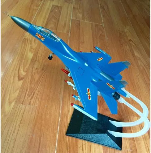 

1:72 ABS Static Simulation Fighter Aircraft model Air China j-1601 Fighter Airlines Assembled airplane model Plane Blue