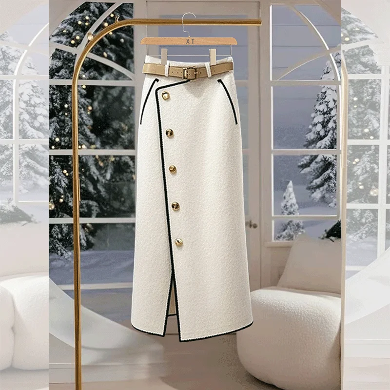 Женская однотонная юбка трапециевидной формы