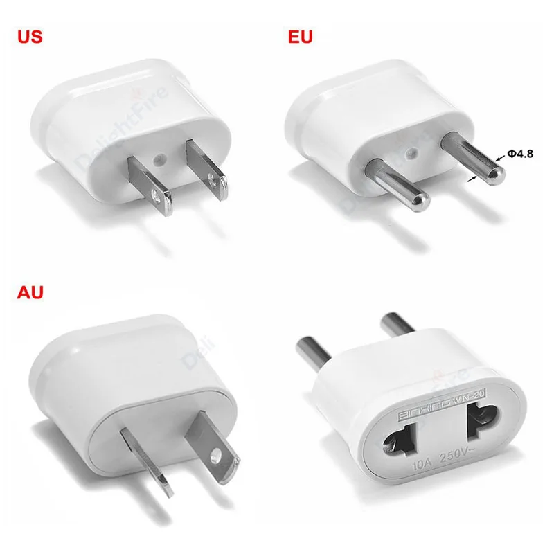 2pin Ac Converter Power Adaptor Korea Kr Euro European Eu To Us America China Cn Canada Travel Adapter