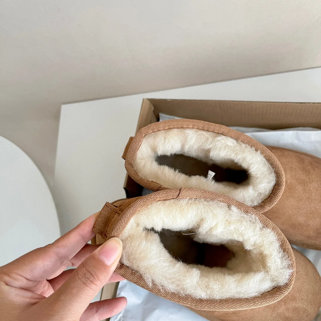 Женские зимние ботинки Aobreugg из натуральной овечьей шерсти зима 2023