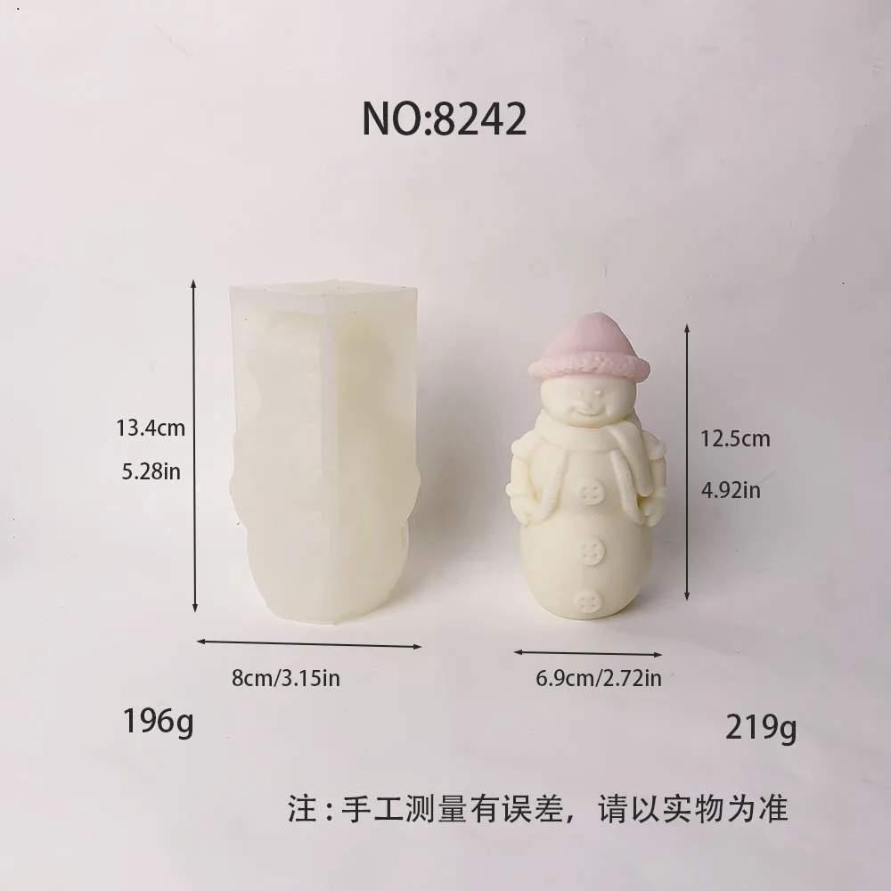 Рождественская силиконовая форма для свечей сделай сам снеговик сосновая шишка