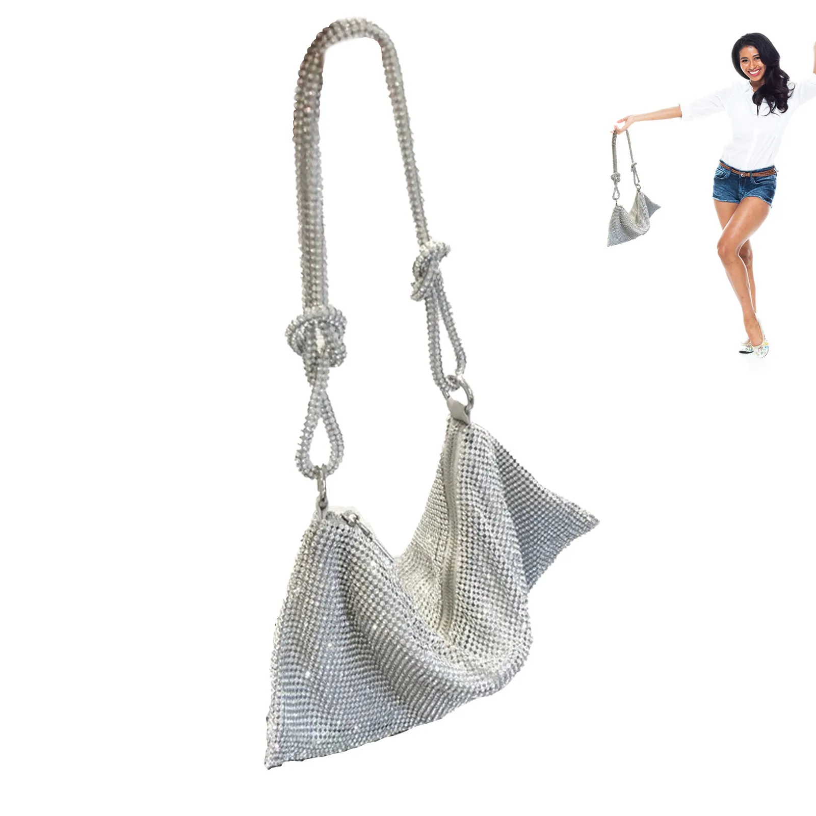 

Diamond Clutch Purses For Women Women'S Bling Glitter Purse Medium DIY Rhinestone Tote Purses For Women Birthday Valentine's Day