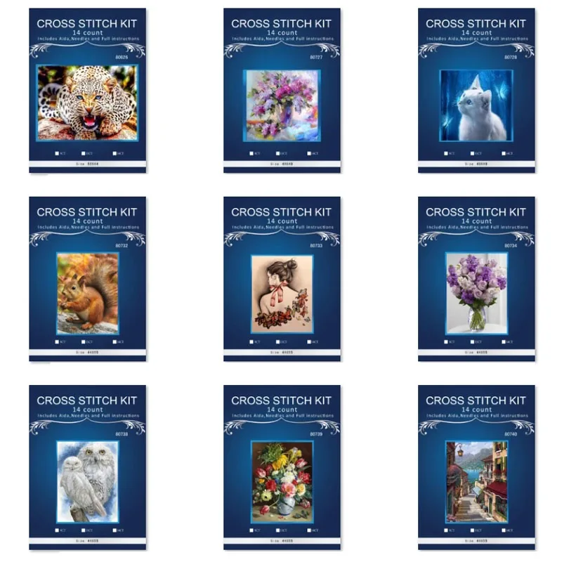 

Full Cross Stitch DIY Embroidery Kits Handmade Cotton Thread Needlework Cross stitch fabric 14CT/22CT/25CT/28CT Scenery 30