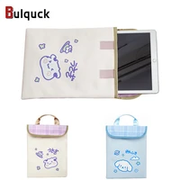 cartoon portable ipad laptop storage bag polyester inner home travel multifunctional large capacity tablet bag organizer pouch