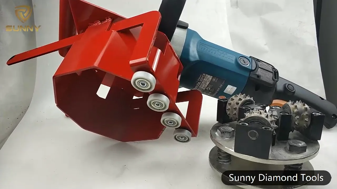 

Special Step line design bush hammer tools for angle machine