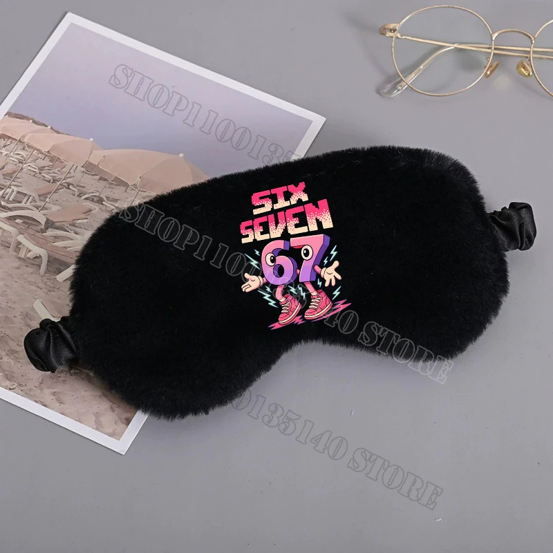 Фото Маска для сна Steal A Brainrot Blindfold Sleep Eye Mask 67 Six Seven, светонепроницаемая, для ночного сна, мягкая, охлаждающая, для мужчин и женщин, подарок №3