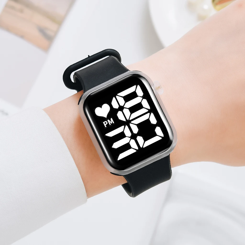

2021 neue Mode Luxus Silikon LED Uhren Frauen Armband Digitale Uhren Damen Kleid Armbanduhr Uhr Relogios Geschenk