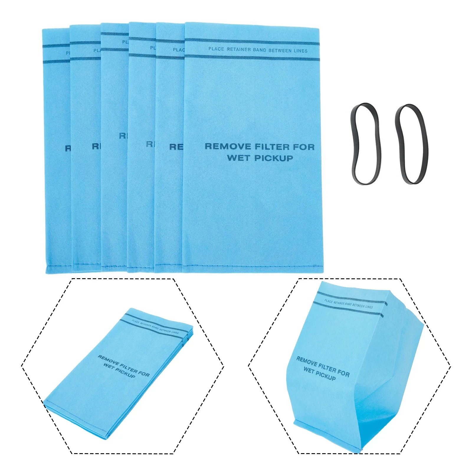 Фото Фильтрующие пакеты и ленты для ремесленников 9-16949 9-38737 для MultiFit VF2000 для магазина Vac 2-2,5 галлонов WS01025F2 WS0500VA WS0400 №3