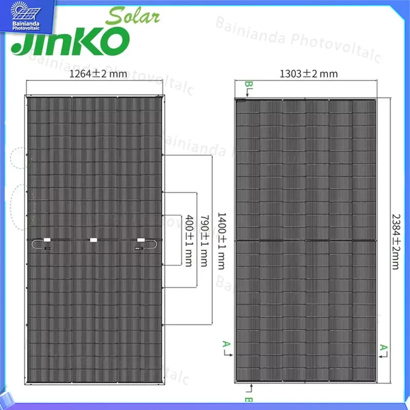 Фото Солнечная панель Jinkohu Neo N Type 725W 730W 735W 710W 715W 720W, двусторонняя, с двойным стеклом, для жилых и коммерческих объектов №2
