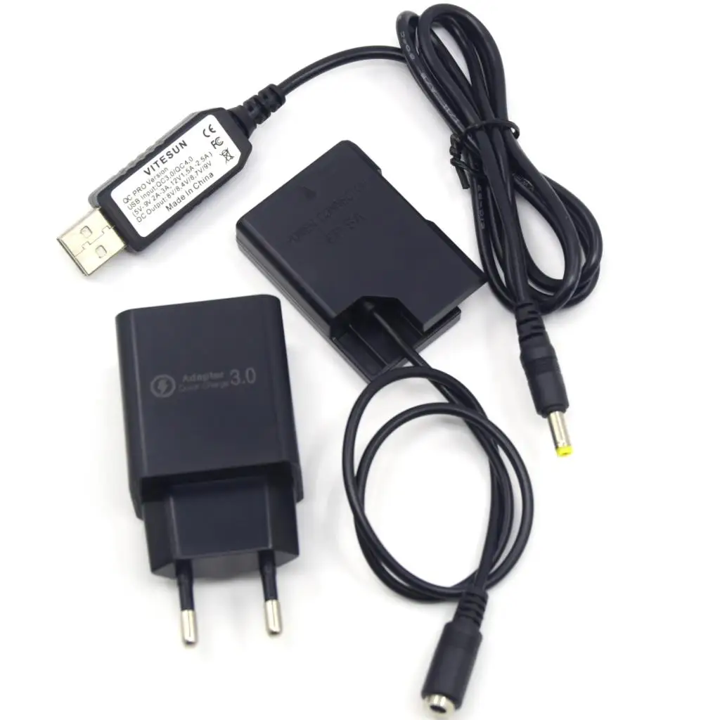 

MH-24 USB Cable+18W Charger+EP-5A EN-EL14 Dummy Battery For Nikon P7800 P7100 D5600 D5300 D5200 D5100 D3400 D3300 D320