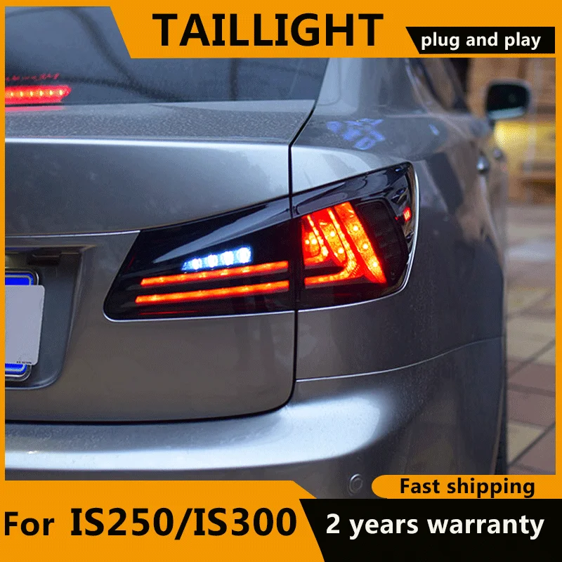Car LED Tail Light For Lexus IS250 IS300 2006 - 2012 Tail Lamp Brake Reverse Rear Fog Lights LED DRL Car Rear Lamp Assembly