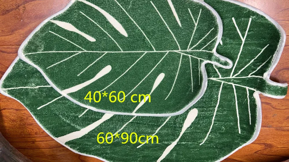creative leaf shaped floor mat child play living room carpet indoor doormat anti slip absorbent kitchen rugs bathroom toilet mat free global shipping